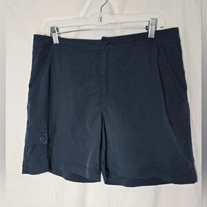 Quest Cargo Blue Nylon Sporty Outdoor Hiking Camping Women's Shorts sz 14
